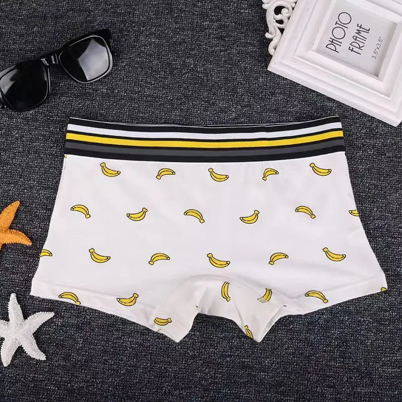 Women's Cotton Print Cartoon Boxer Briefs Boyshort Ladies Breathable Comfortable Elastic Safety Panties Female Underwear Shorts