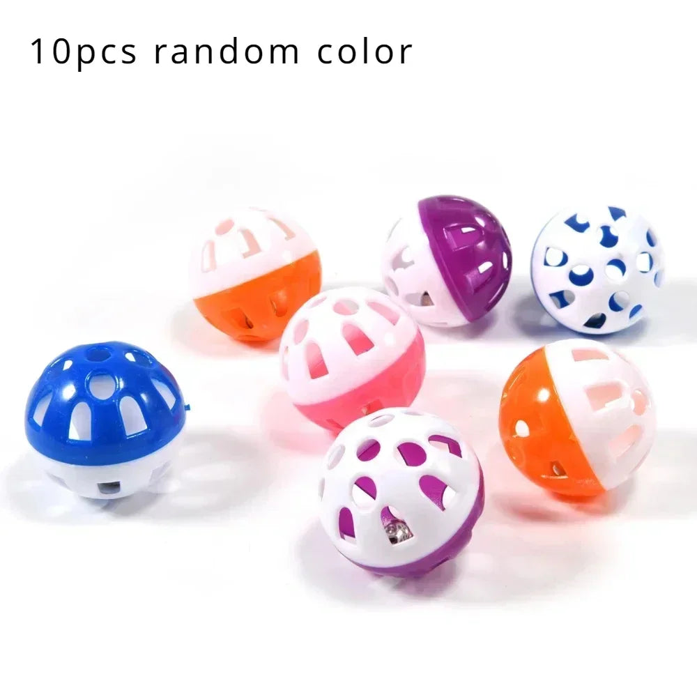 10pcs Pet Parrot Toy Colorful Hollow Rolling Bell Ball Bird Toy Parakeet Cockatiel Parrot Chew Cage Fun Toys Pet Bird Supplies