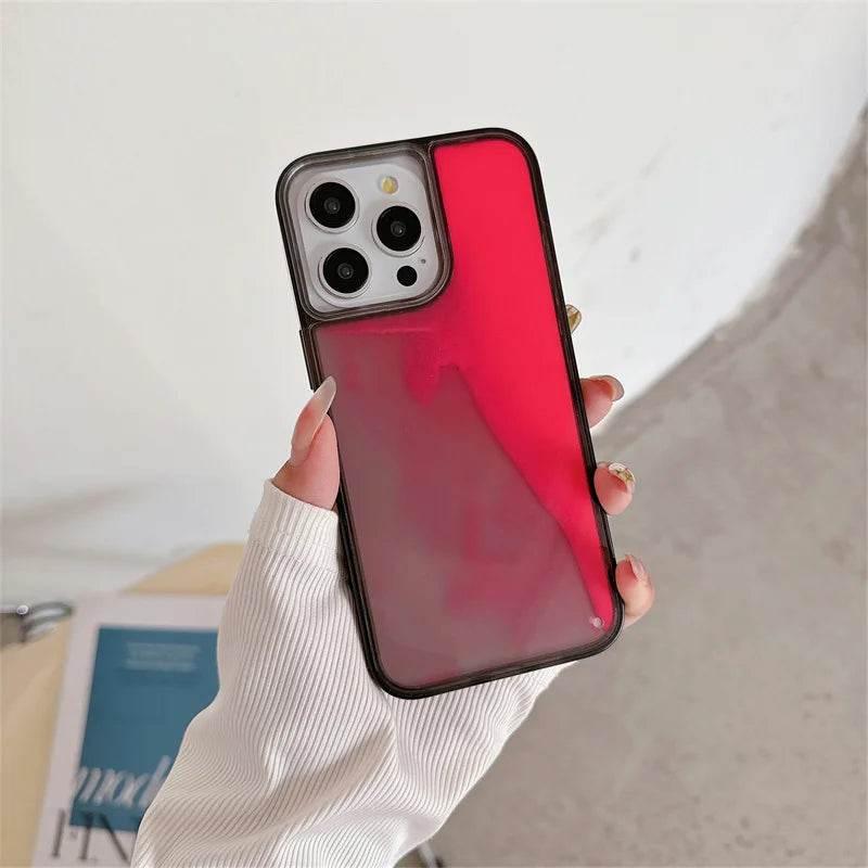 Luminous Flowing Sand Phone Case for iPhone 15 14 13 Pro Max