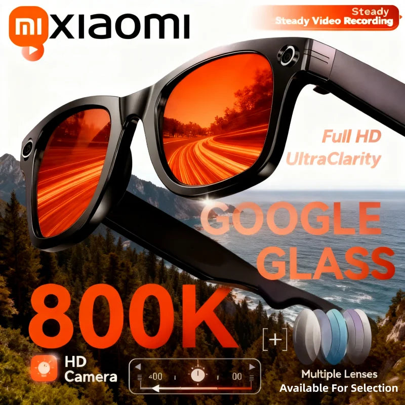 Xiaomi 8KHD AI Smart Glasses, Photochromic, Multifunction, Bluetooth Calling ,Voice Assistant Music Player.