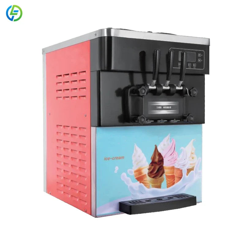 Customized Ice Cream Making Machines 22-28L/H Icecream Maker 3 Flavor Commercial Soft Serve Ice Cream Machine for Business Price