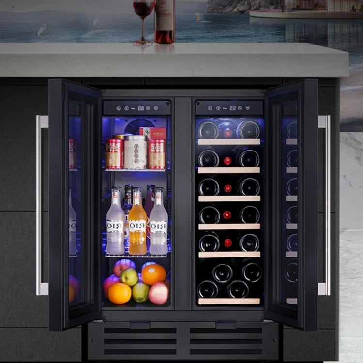 High quality 2024 BW-35D3  LOGO Low Noise 35L 12 Bottles Thermoelectric Wine Cooler Cabinet Refrigerator