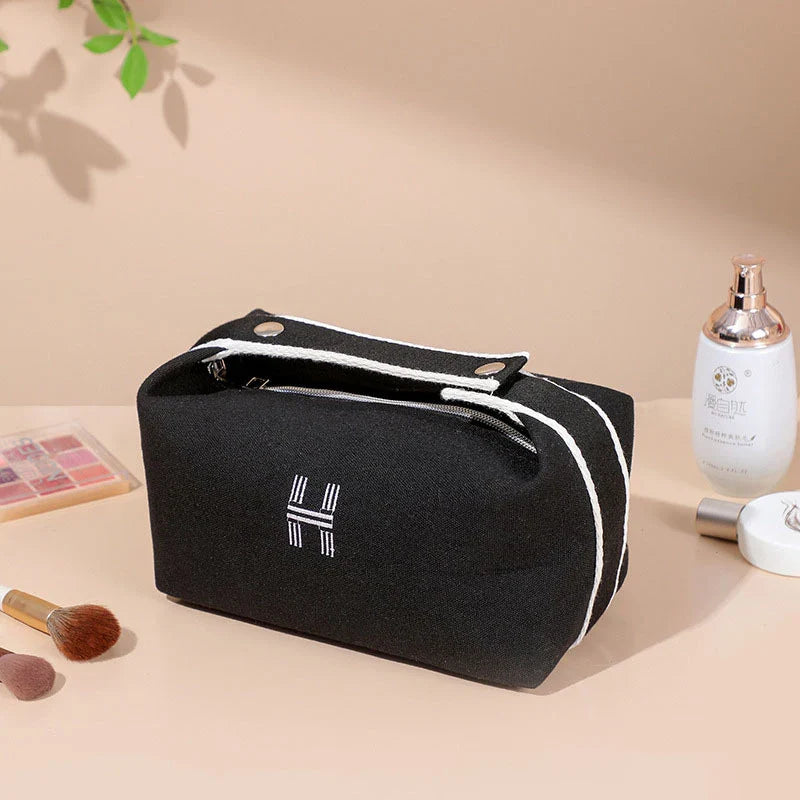Travel Large Bag Storage Organize Beauty Canvas Waterproof Cosmetic Portable Dustproof Bag Handbag MakeUp Case Female Wash Kit