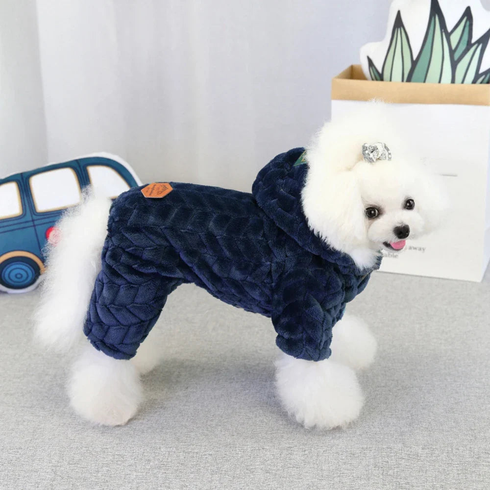 Pet Dog Clothes Winter Warm Fleece Dogs Jumpsuits Pet Clothing for Small Dogs Puppy Cats Hoodies Jacket Chihuahua Yorkshire Coat