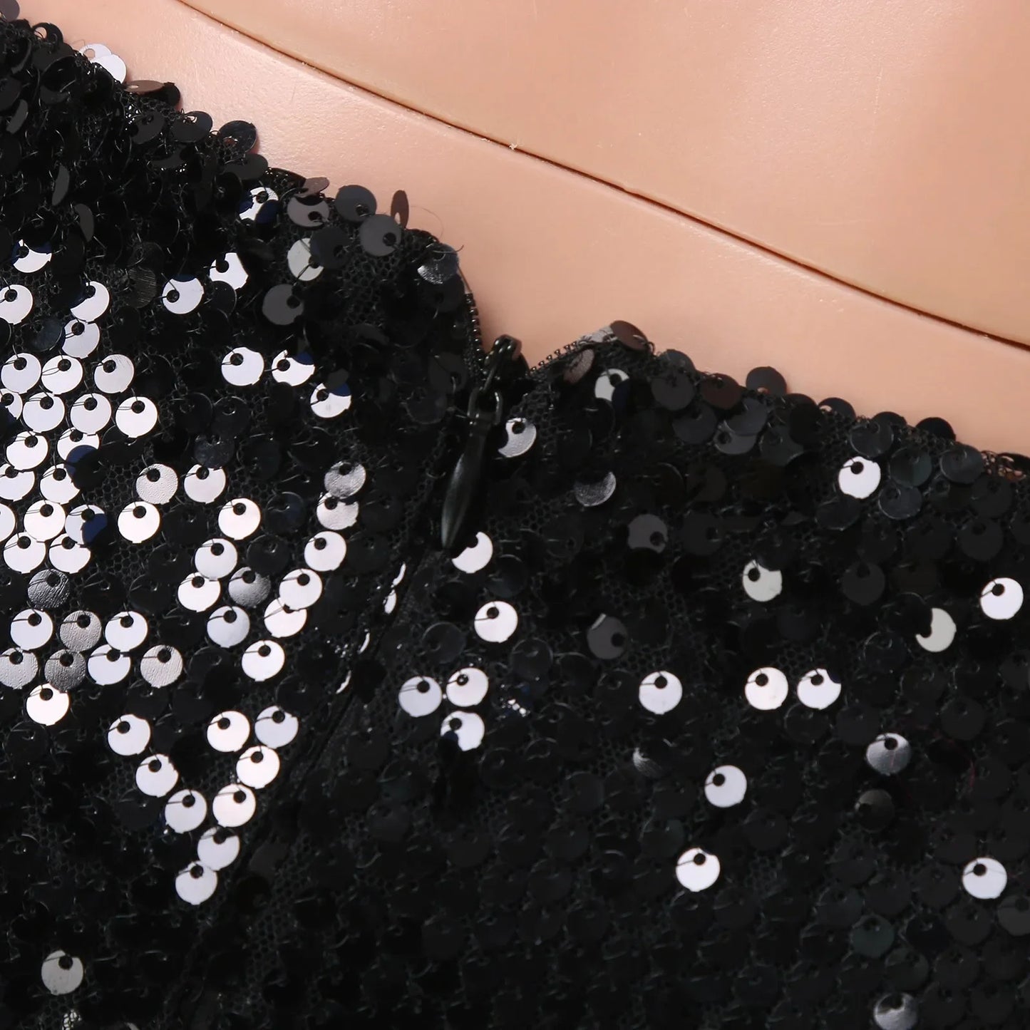 Mini Skirt For Hot Girl Women'S High Waist Sequin Feather Patchwork Wrap Hip Bodycon Mini Skirt Party Club Skirts With Zipper