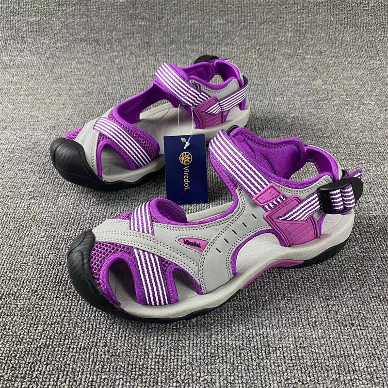 Summer Women's sandals sports flat bottomed beach shoes outdoor anti-skid soft bottomed river tracing shoes Baotou sandals