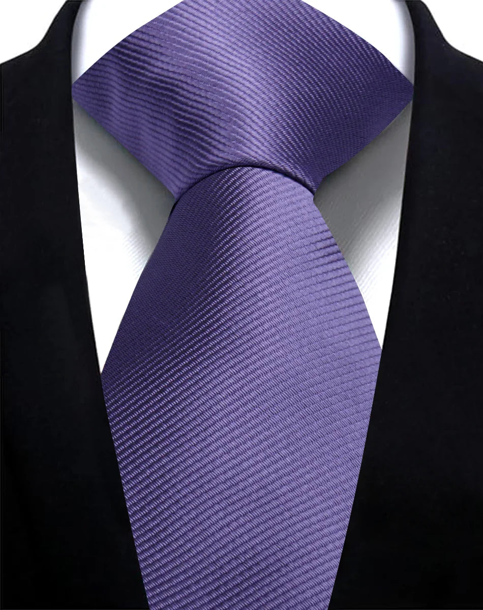 Solid Tie 7.5cm Necktie For Men Fashion, Wedding  Slim Blue Gray.