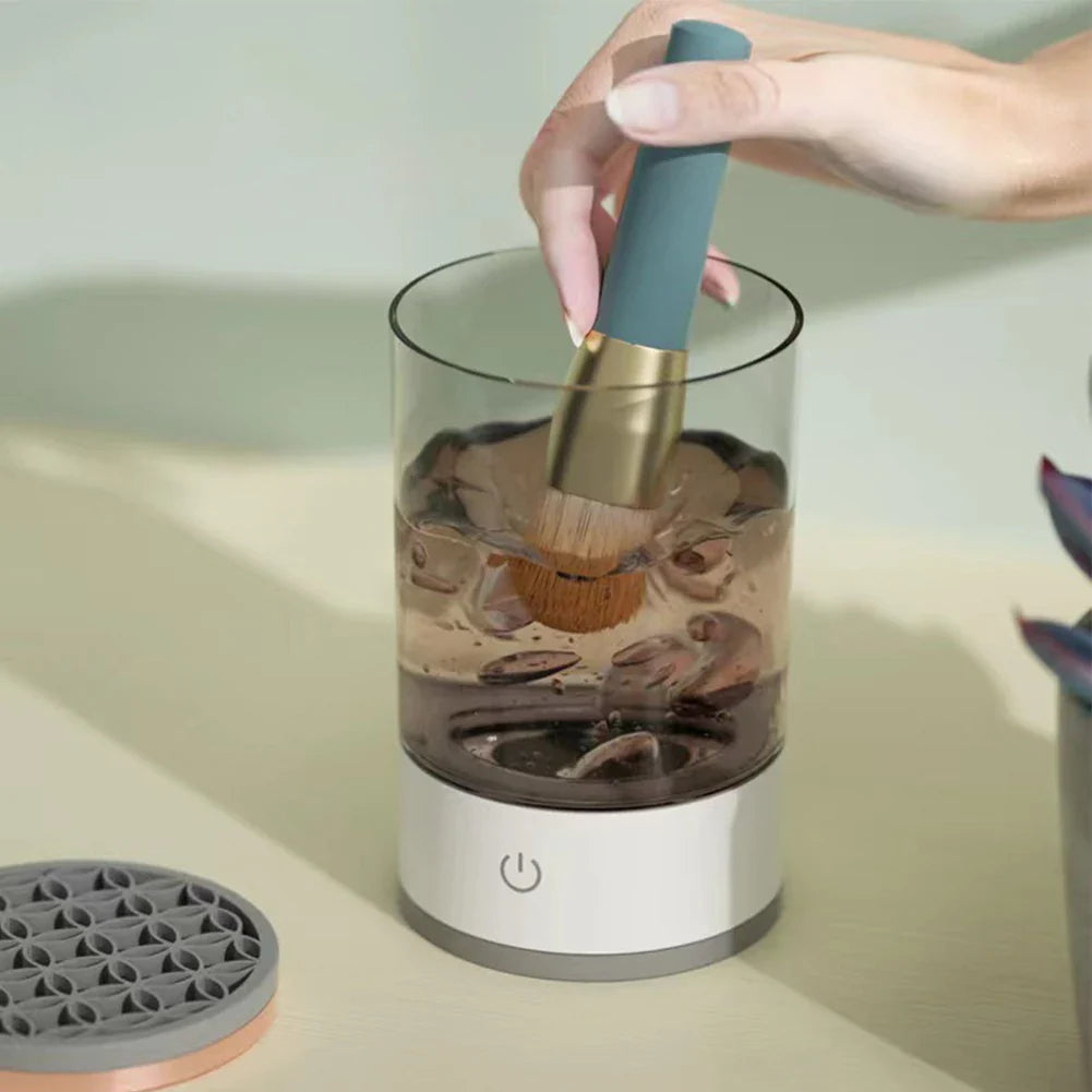 Electric Makeup Brush Self-Cleaning Makeup Brushes Drying Rack Brush Holder Stand Tool Make Up Brush Cleaner Machine