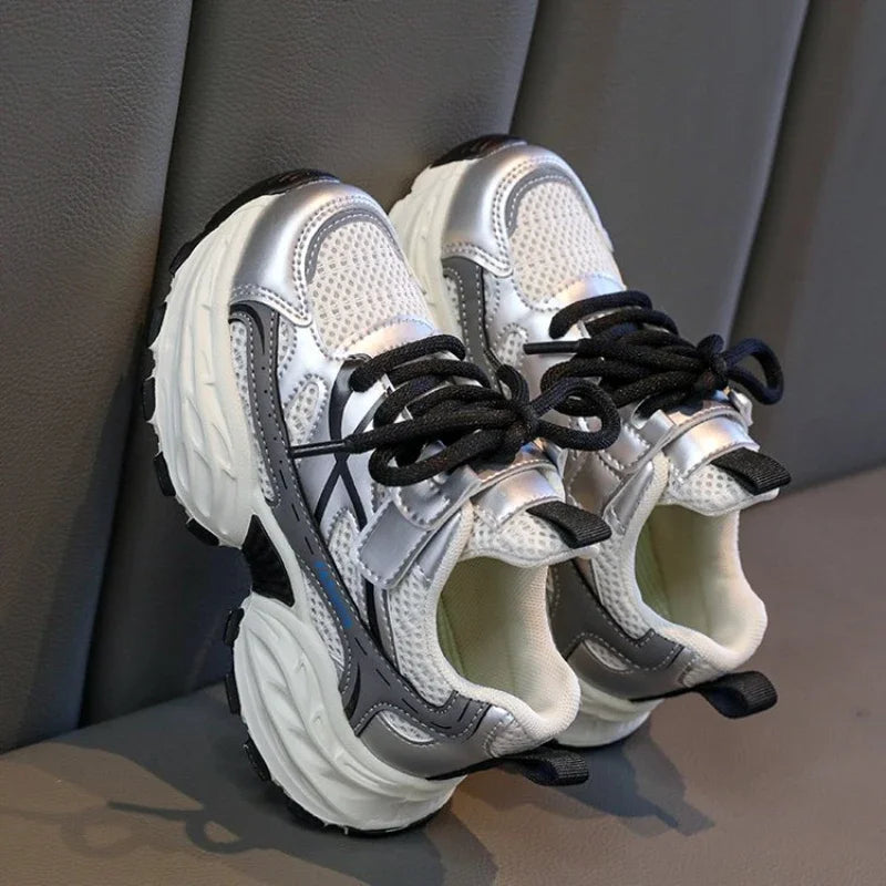 Children Mesh Sports Shoes 2025 Spring New Kids Sneakers for Girls Boys Lightweight Soft-soled Toddlers Running Chunky Sneakers
