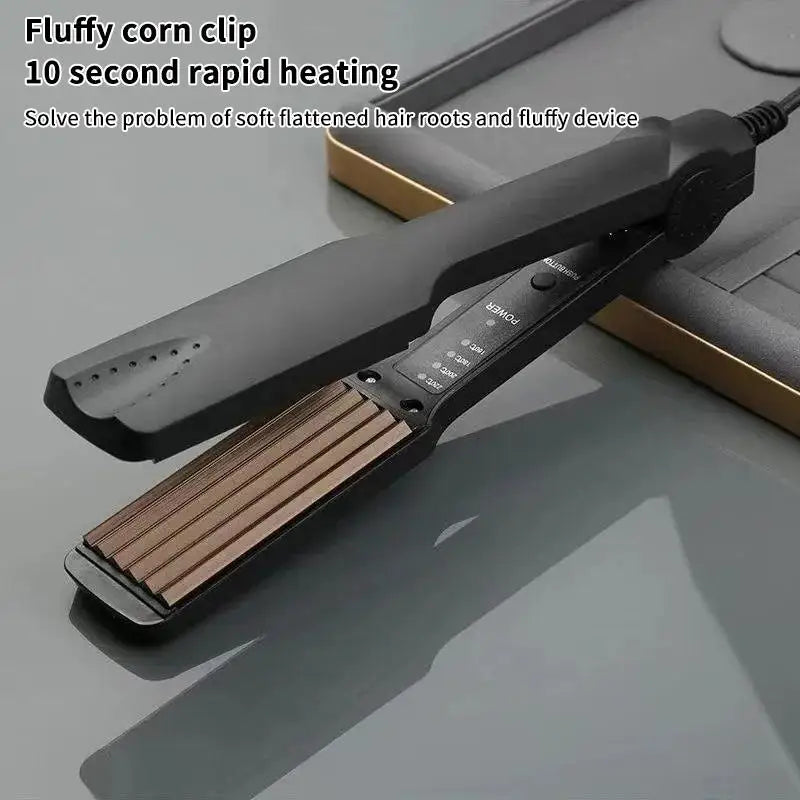 Hair Styler Electric Corrugation Wave Styling Professional Hair Straightener Curler Crimper Ceramic Corrugated Curling Iron