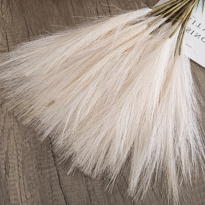 Simulation Reed Grass Pampas Grass for Wedding Home Bedroom Decor Wedding Guide Photo Prop Background Artificial Flowers