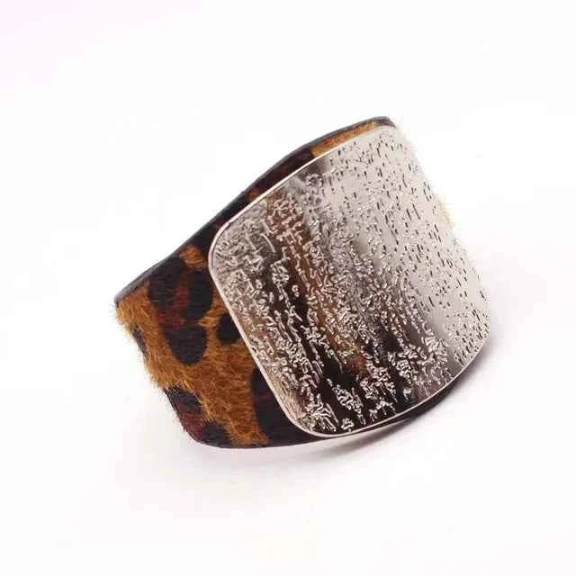 Leather Wide Wrist Bracelet
