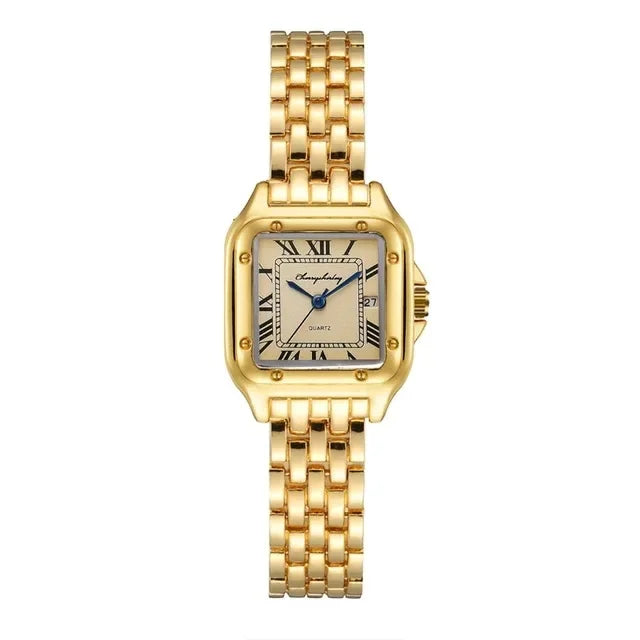 MAYZHISU Luxury Women's Watches Classic Brand Square Ladies Quartz Wristwatches Alloy Strap Business Female Clock Bracelet watch