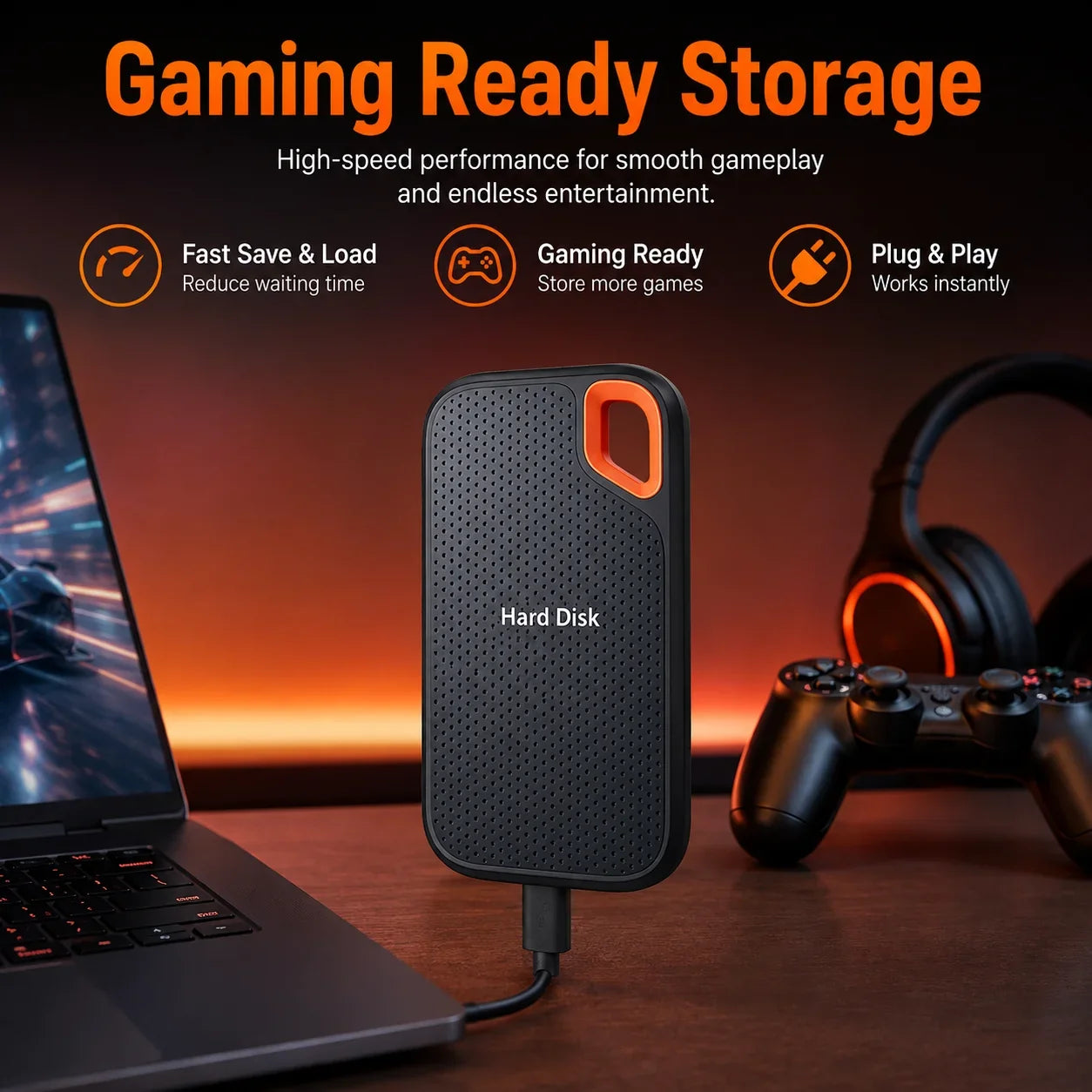 External Solid State Drive 1TB 2TB High Speed Transfer External Hard Drive Portable SSD Multi System Compatible For Windows MAC