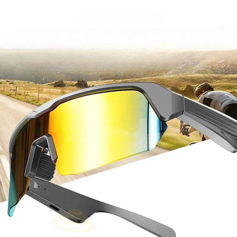 For Sports Goggles with Bluetooth Wireless Cycling Sunglasses Wireless Calling and Navigation
