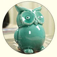 Ceramic handicrafts modern owls statue living room animal ornaments owl crafts home decor  figure 4 style optional~