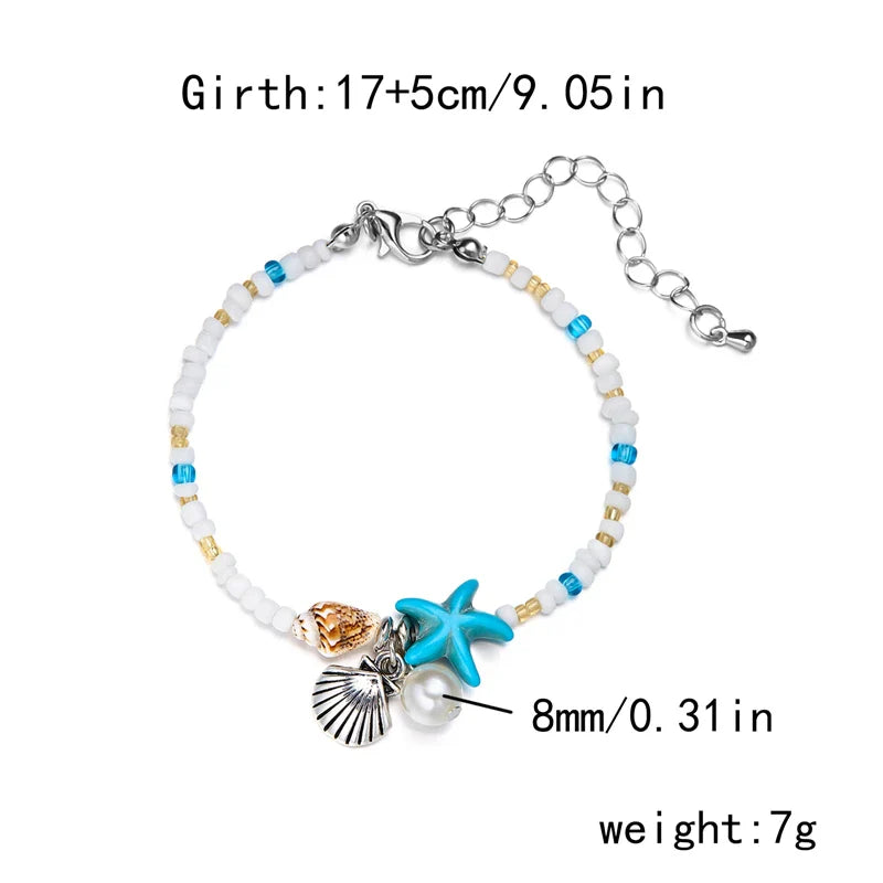 EtherealBe Bohemian Beach Bracelet with Shell Charms
