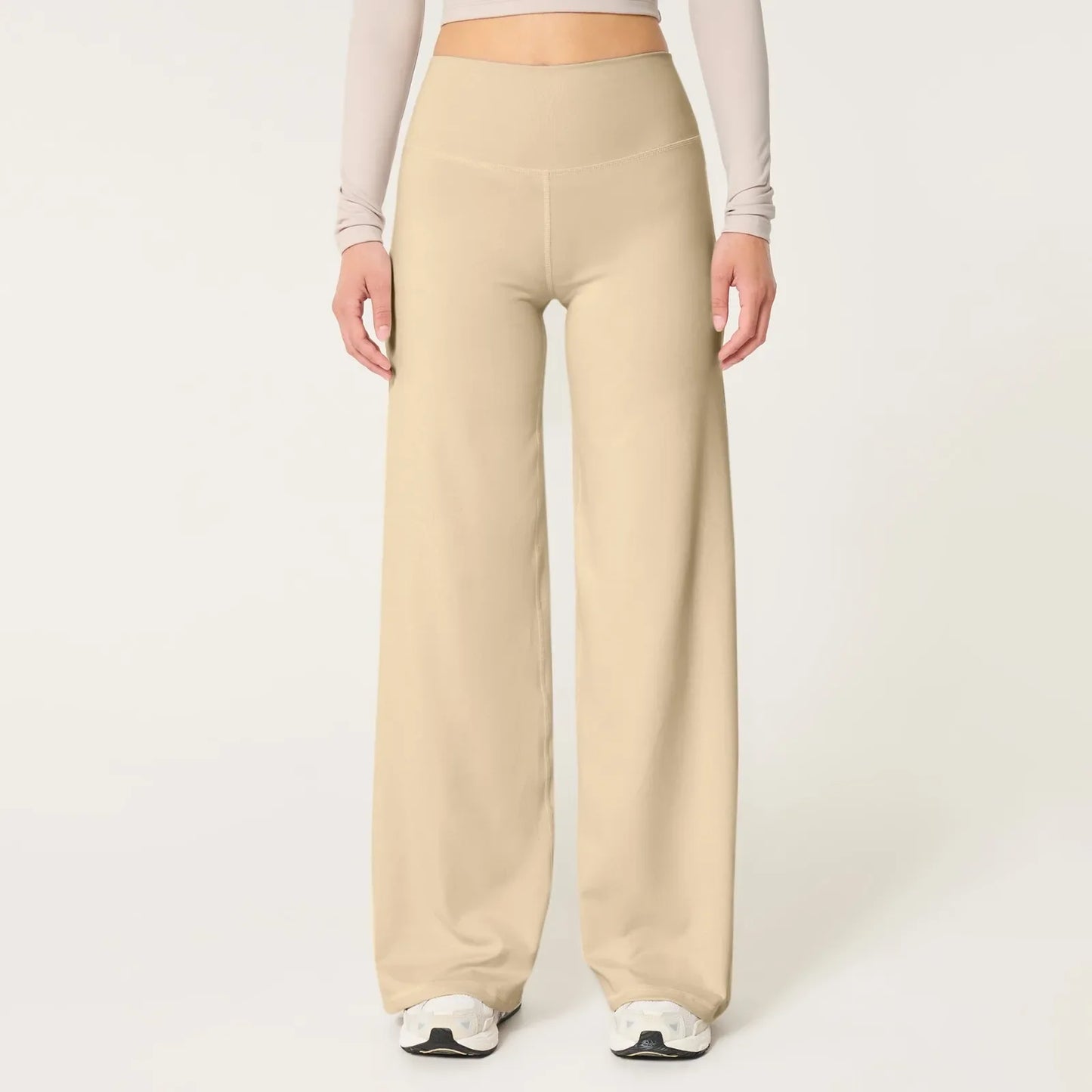 Casual Clothes Yoga Pants For Women High Waist Workout Leggings Stretchy Pants With Pockets Solid Soft Sweatpants For Women