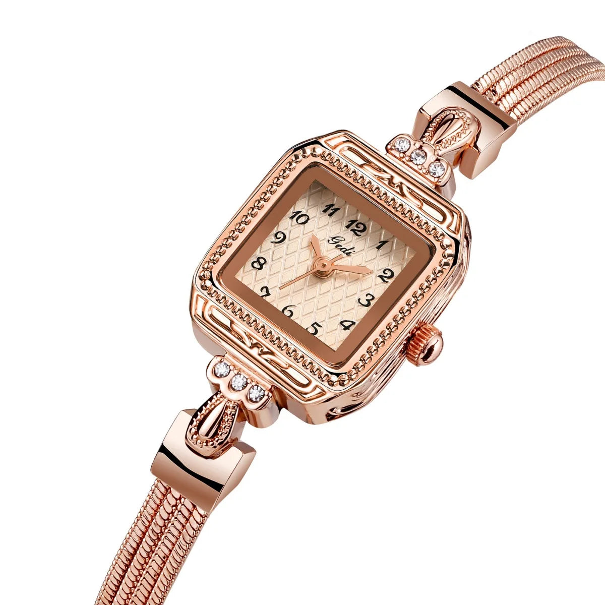 Elegant Lady Wristwatches Luxury Gold Square Dial Simple Casual Women's Watches Waterproof Stainless Steel Golden Girls Watches
