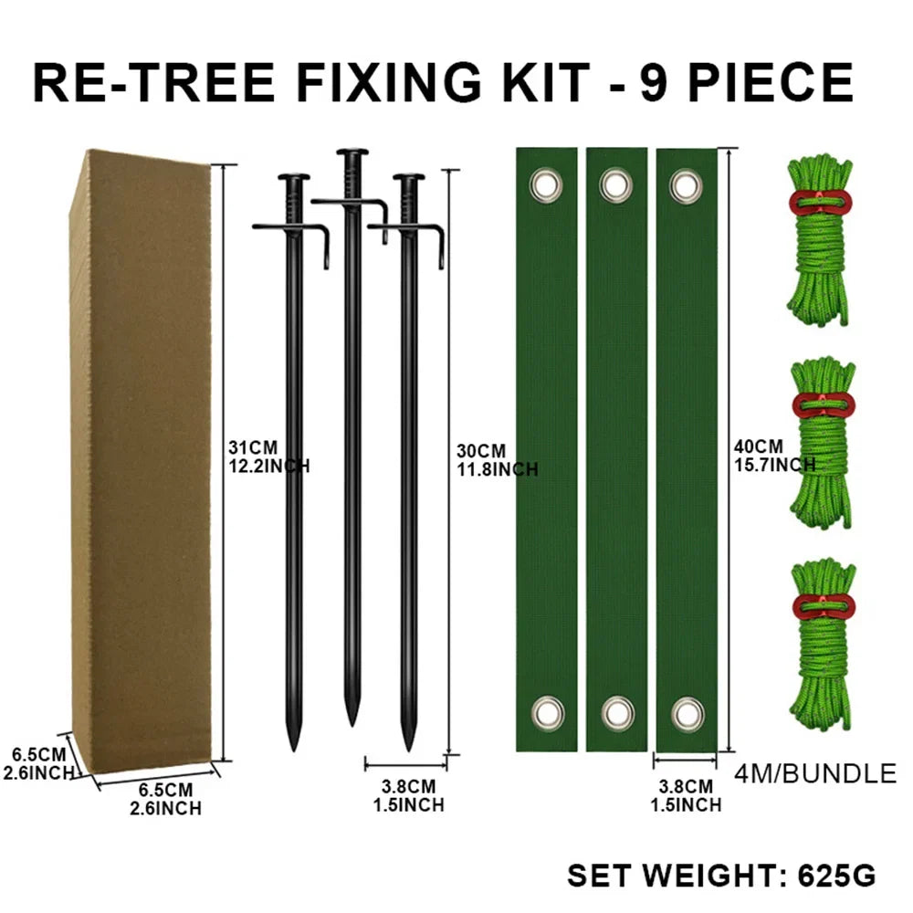 1SET Tree Stake Kits, Tree Stakes and Supports Kits for Young Trees Against Bad Weafor Newly Planted Tree Strap Garden Accessori