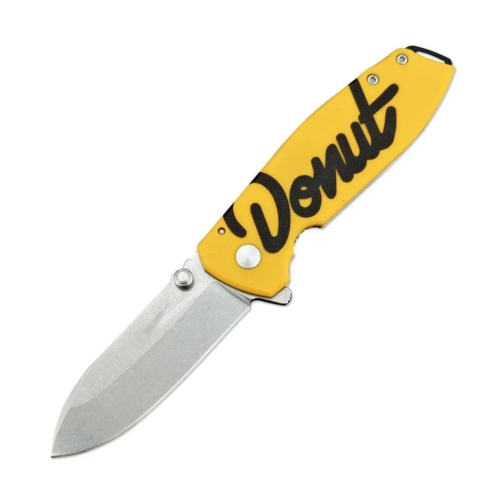 Folding Knife G10 Handle Outdoor Hiking Mountaineering Fishing Camping Multi-functional EDC Tool