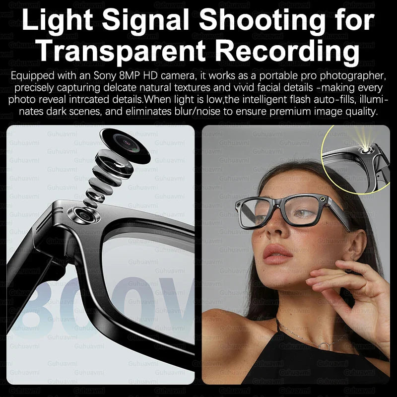 2026 New Upgrade Smart Glasses, With Camera, Video Recording, AI Photo Recognition, Bluetooth Call, Translation Voice, Sunglasses Man.