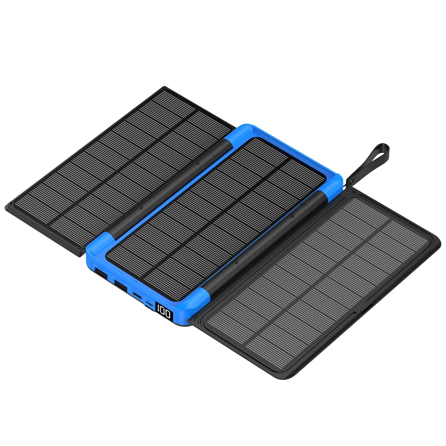 Portable Foldable Solar Charger Power Bank Outdoor Camping Hiking Equipment Mobile Energy Storage Travel Battery Pack