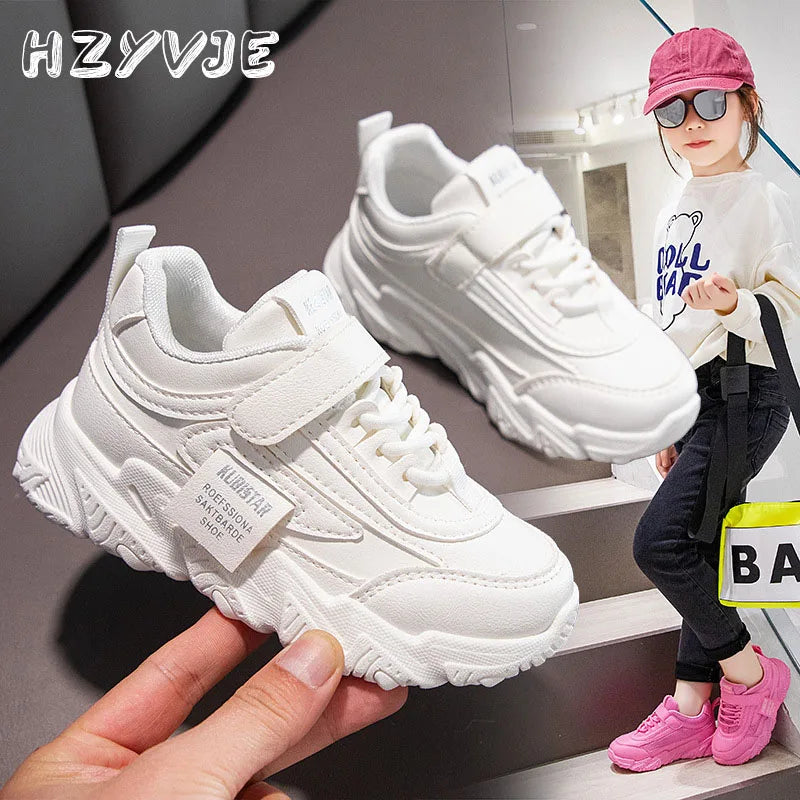 Spring and Autumn New Children's Sports Shoes Girls' Fashion Leisure Mesh Breathable Non-slip Running Shoes Student Sneakers