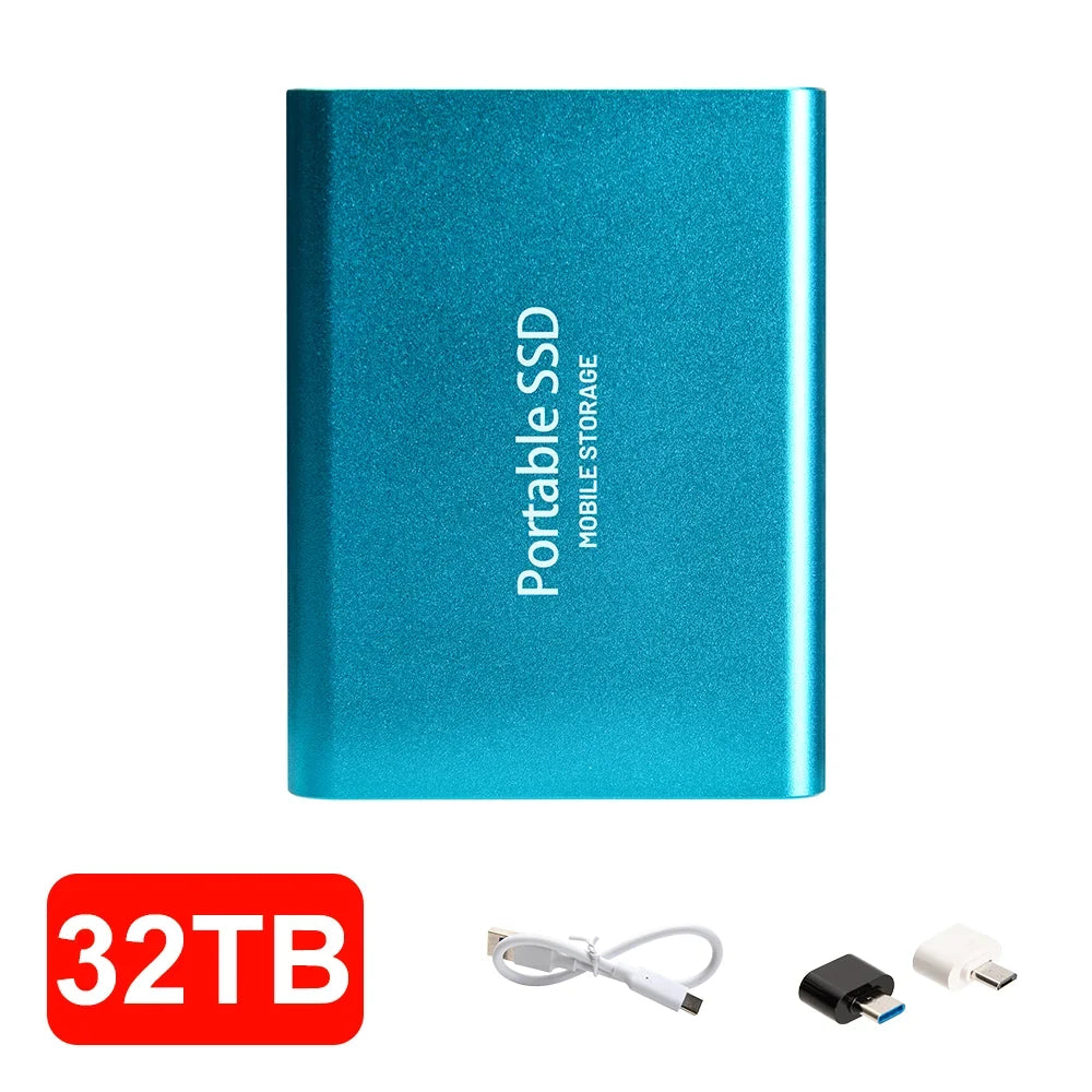 4TB Mini External Solid State Drive Portable SSD 8TB Hard Drive Small Size Quick Read Write Travel Backup Storage