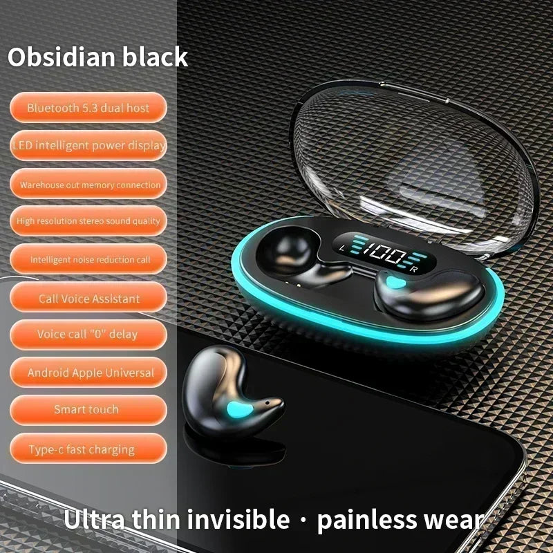 2026New style X55 Wireless Earphones Headphones Noise Reduction Sport Game Sleep Bluetooth 5.0 Earbuds HIFI Stereo Music Headset