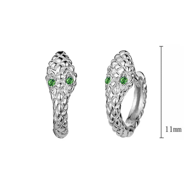 925 Sterling Silver Needle Pave Crystal Snake Type Stud Earrings for Women Simple Cute Animal Earrings Fashion Delicate Jewelry