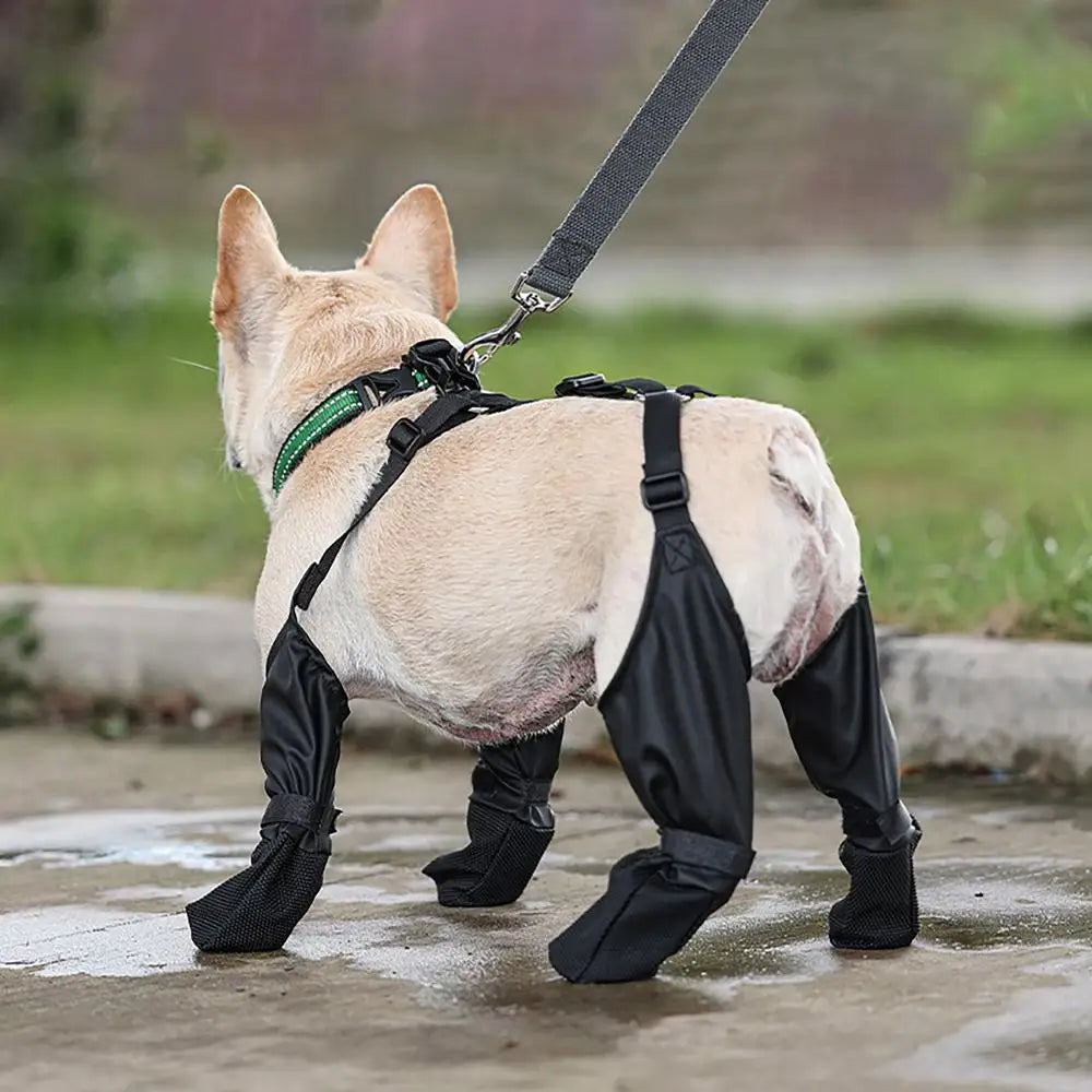 Dog Shoes Waterproof Breathable Pet Shoes Adjustable Boots Pet Breathable Shoes Outdoor Walking Soft French Bulldog Paws protect