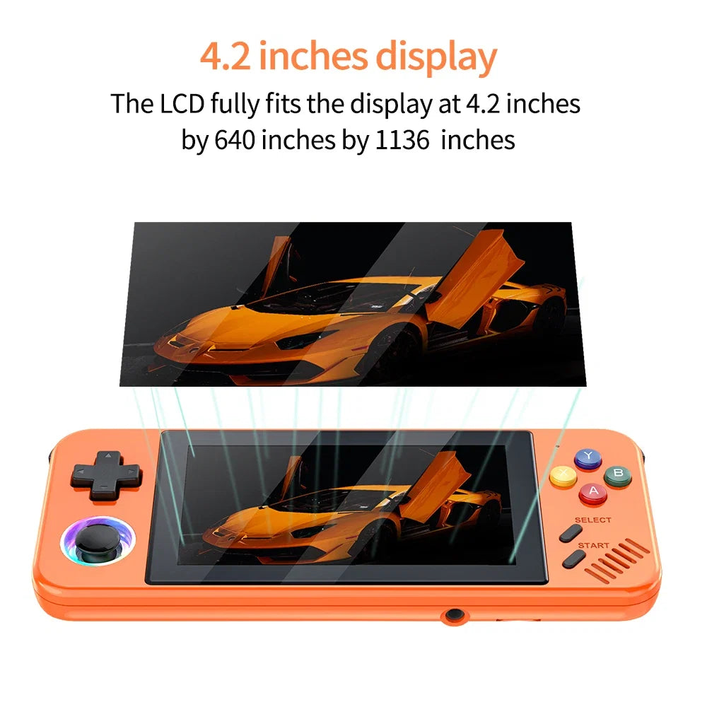 M41P LINUX Emelec 4.3Open Source Game Player N909 Dual Core1.8GHz1136*640HD Pocket Gaming Console Support128GB TF Card Expansion