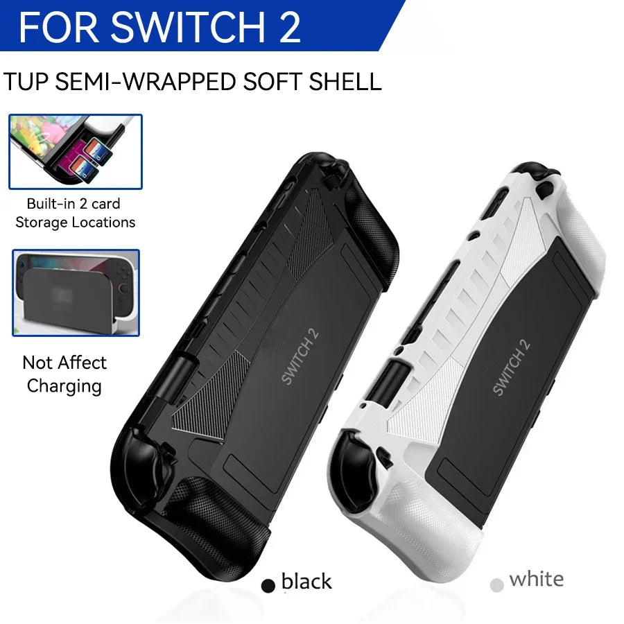 Upgraded protective case for 2025 Switch 2 ergonomic and comfortable TPU grip shell for NS Switch 2 protective case accessories