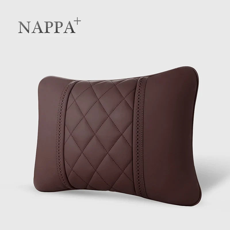 NAPPA Leather Car Seat Rest Cushion Headrest Car Neck Pillows For Mercedes Benz Maybach S-Class Headrest Lumbar Pillow Support S