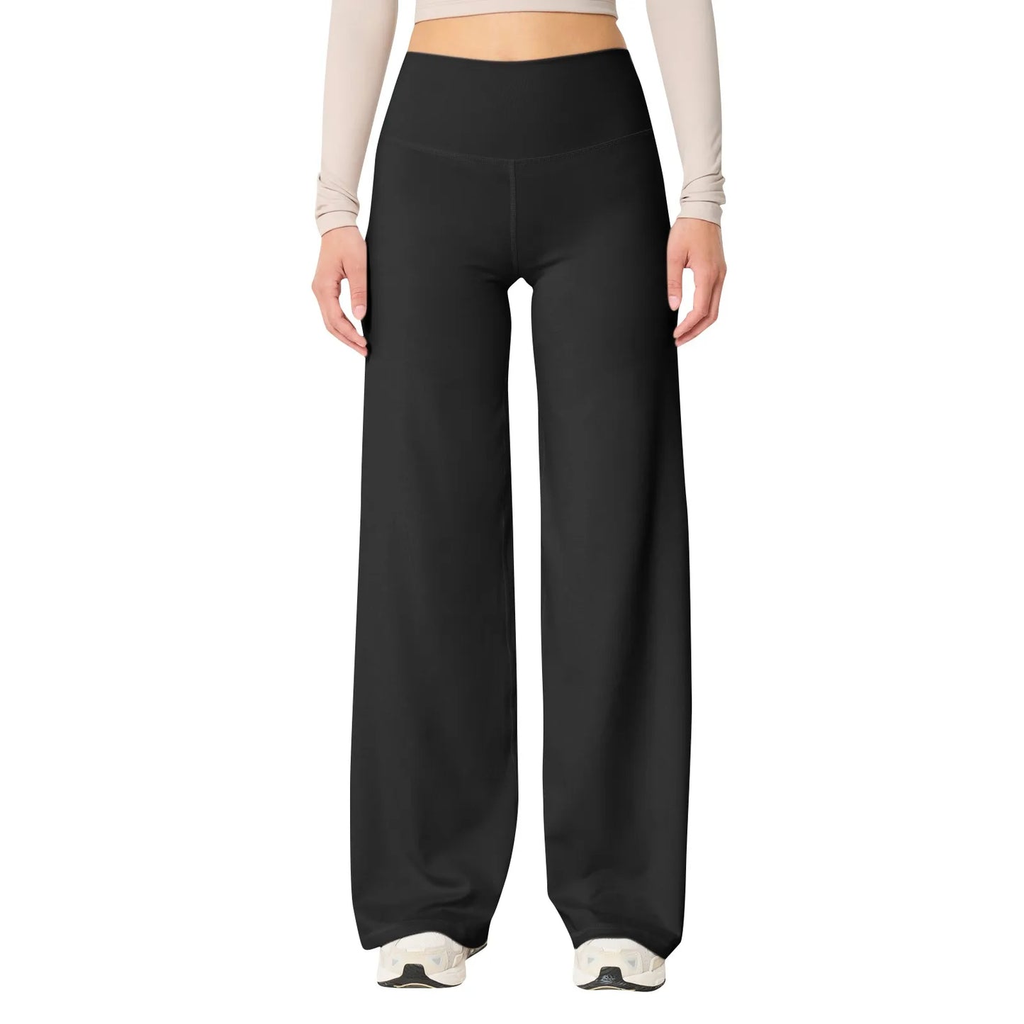 Casual Clothes Yoga Pants For Women High Waist Workout Leggings Stretchy Pants With Pockets Solid Soft Sweatpants For Women