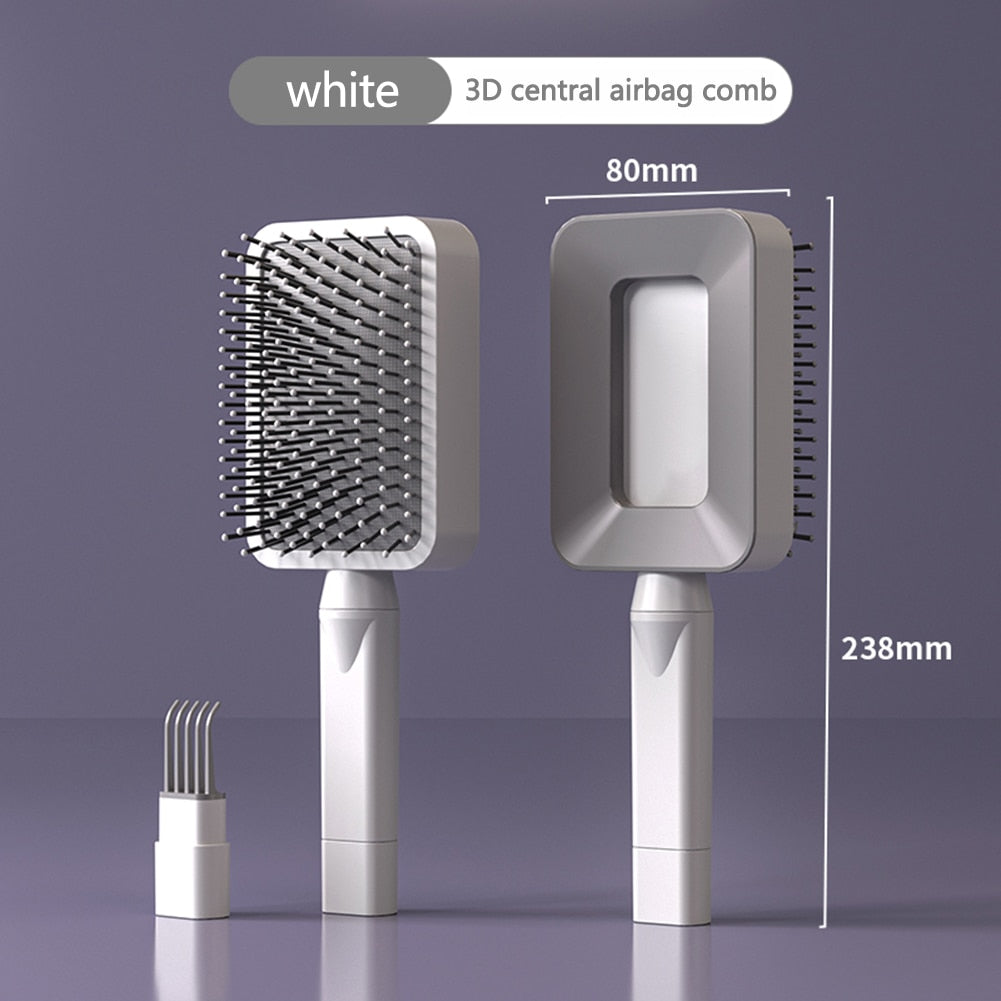 Self Cleaning Brush Set For Women Hair One-key Cleaning Comb