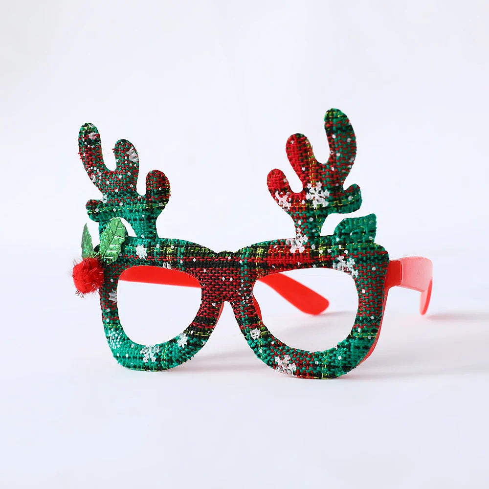 1 Pack Merry Christmas Glasses Santa Claus Snowman Antlers Christmas Tree Christmas Decoration Photo Prop Children New Year Gift