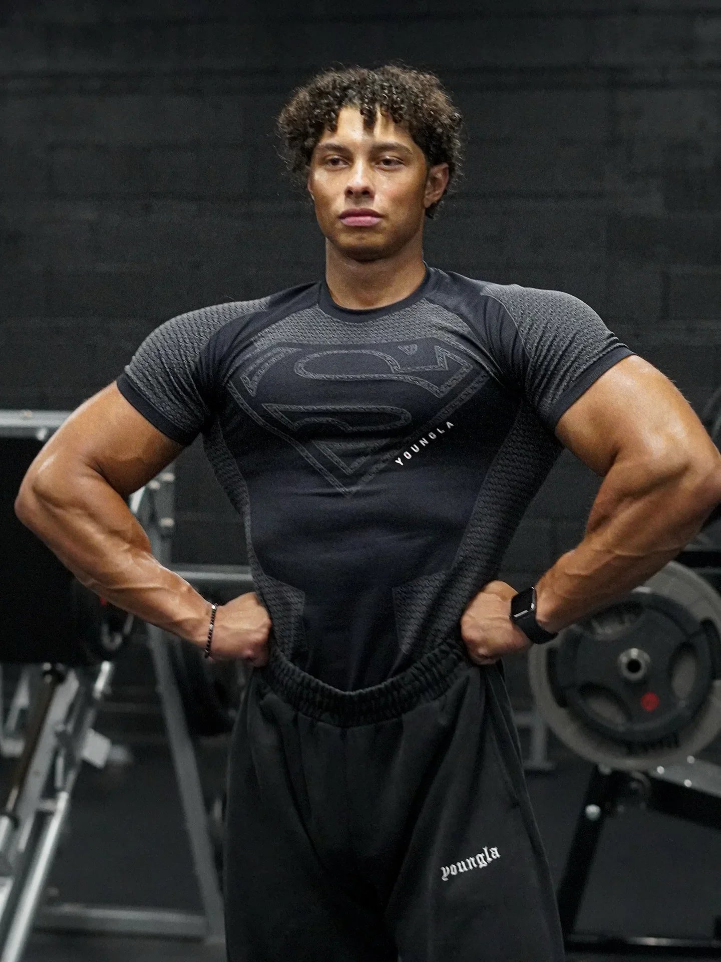 New style Men High Elastic Quick Dry Sports T-Shirt, Tight Workout Breathable Summer Short sleeve tops.