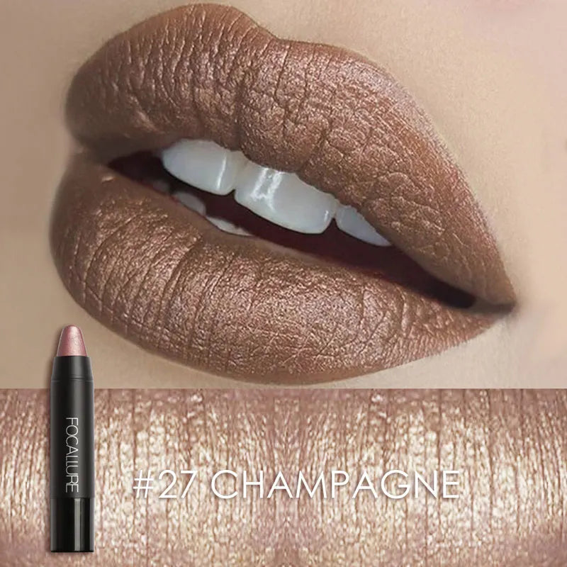 FOCALLURE 31 Colors Matte Lipstick Pencil High Crayons Gloss Long-lasting Waterproof Lip Balm Pen Lips Makeup Women Cosmetics