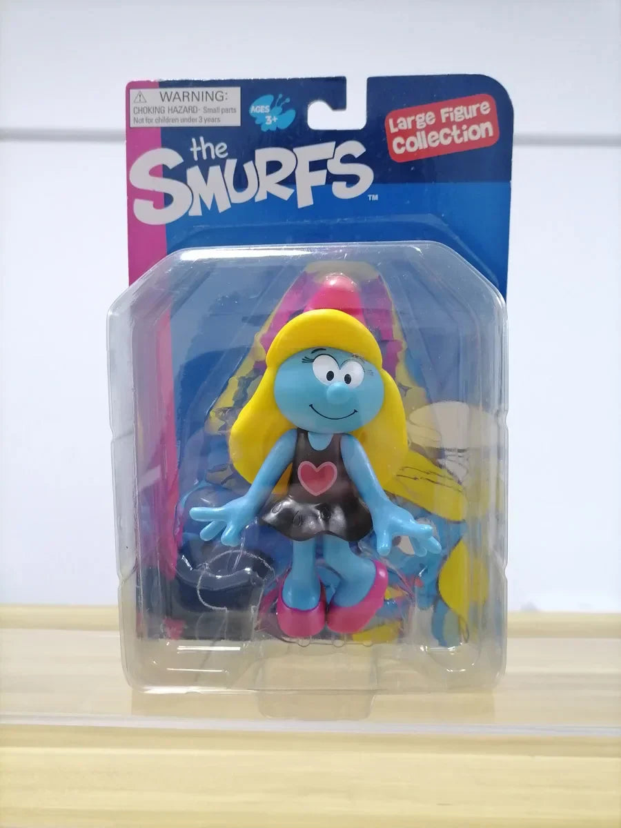 Children Play House Toy Smurf Mushroom House Doll Articulated Movable Nostalgic Animated Hand Puppet Ornaments Nostalgic Toy