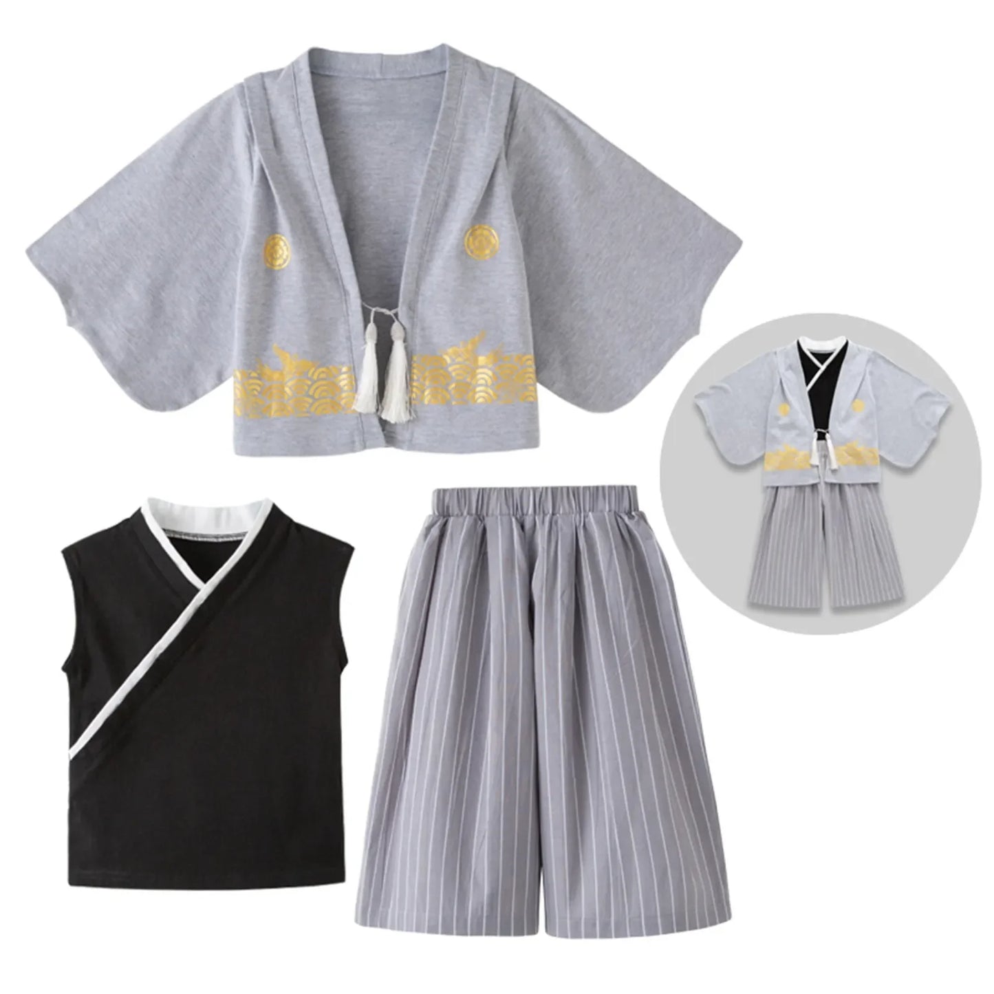 Baby Kimono Set Traditional Jinbei Kimono For Toddler