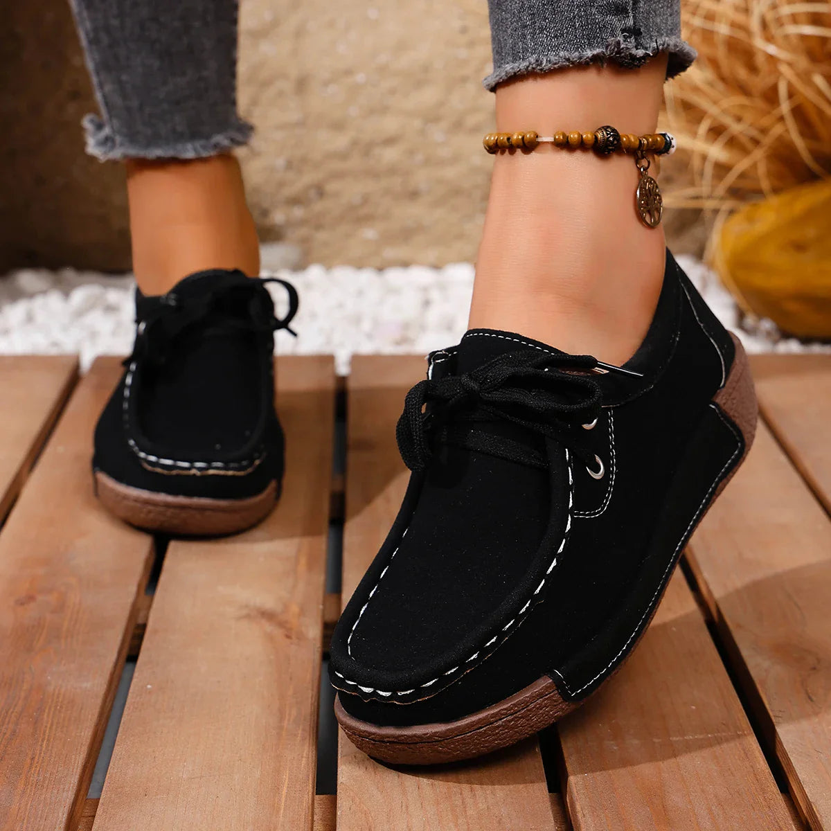 Spring/Autumn Thick Bottom Platform Women Shoes.
