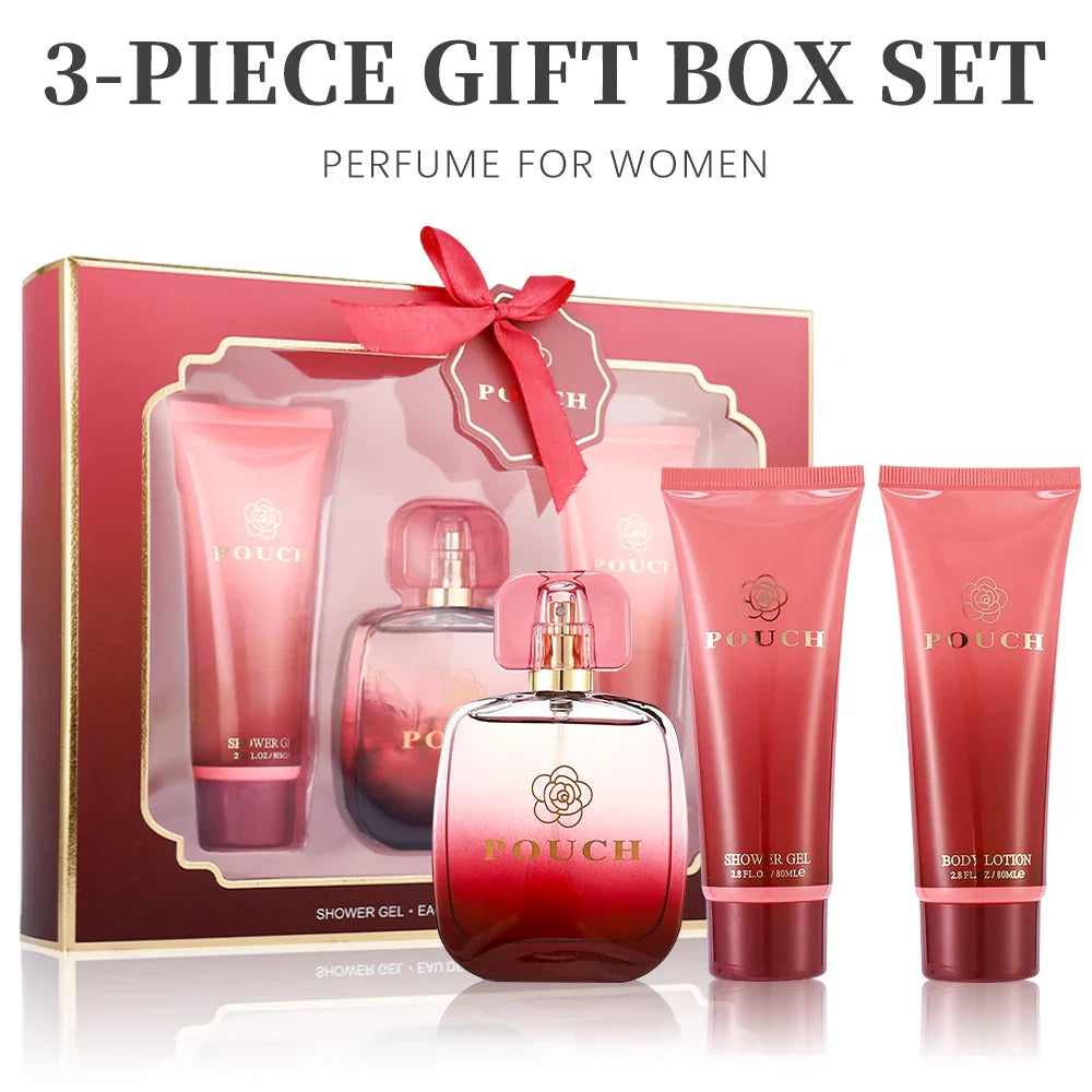Bath and Body Gift Set for Women & Girls 1.7fl.oz Eau de Parfum Spray 2.8fl.oz Shower Gel 2.8fl.oz Body Lotion Women's Fragrance