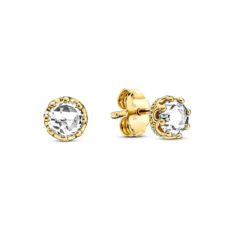 New 24K Gold Plated Pavé Heart Hoop Earring Huggie Hoop Earring 925 Silver Charm Hoop Earring Fine Jewelry Women DIY