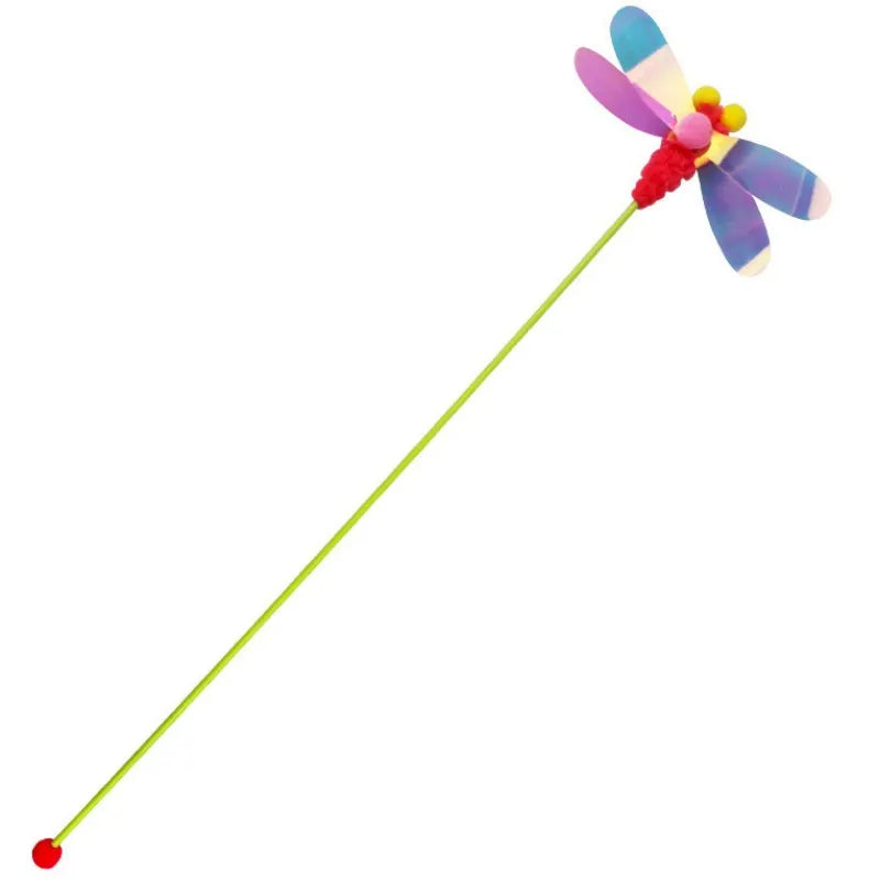 Cat Toy Feather Cats Sticks Insects Toys for Cats Teasing Butterfly Stick Cat Toys Interactive Wool Ball Teaser Toy Pet Products