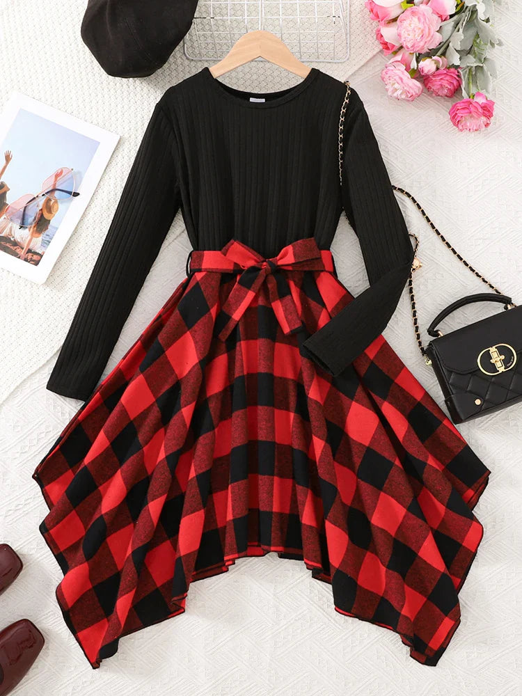 Autumn And Winter Women And Children, Casual Fashion Irregular Skirt Long Sleeved.