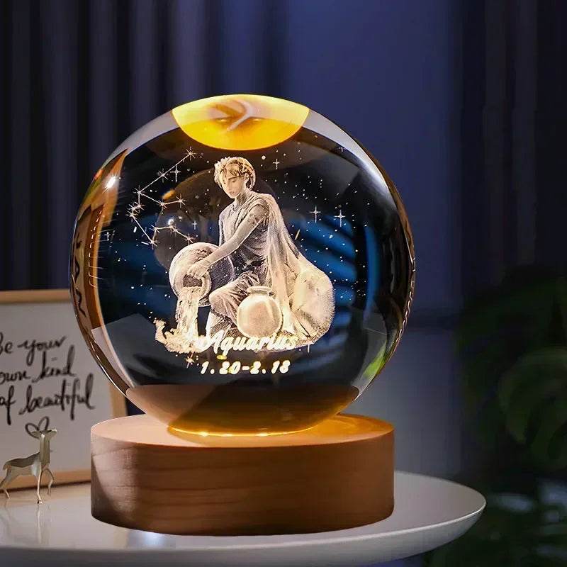 3D Crystal Ball Glass Decoration