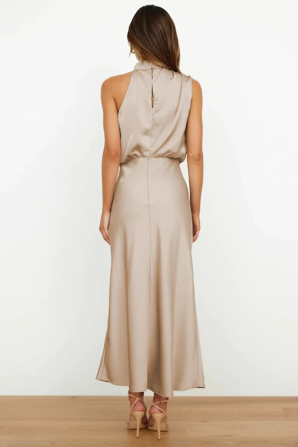 Summer Luxury Sleeveless Silk Satin Long Dress Women Elegant Off Shoulder Celebrity Evening Dress Partywear Lady Trumpet Dress
