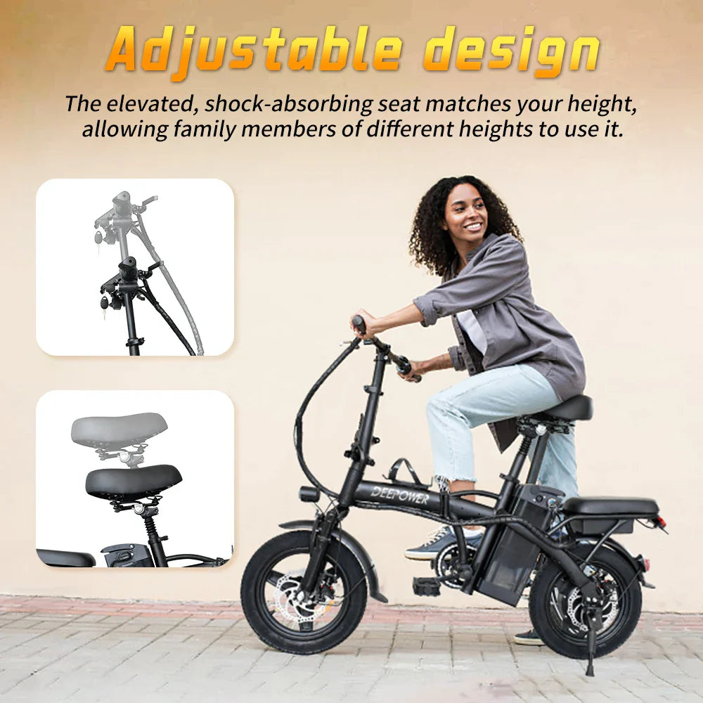 IDOTATA Ebike K300 Mini Folding Ebike for Adults, Electric Bike,Electric Bicycle with Lithium Battery,20MPH Commuting e-bike